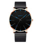 Cap Point Steel black rosy blue Geneva Men Elegant Watch