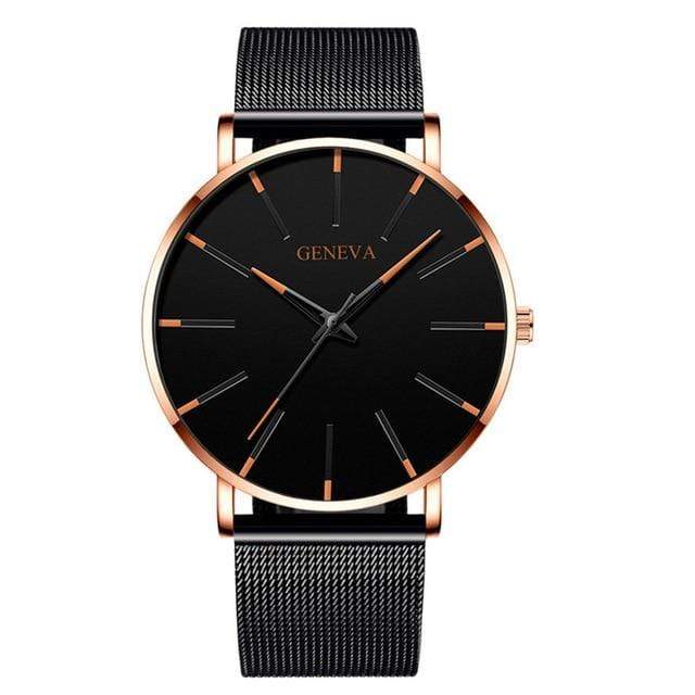 Cap Point Steel black rosy orange Geneva Men Elegant Watch