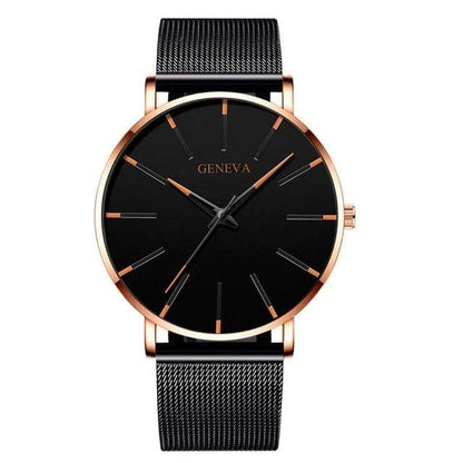 Cap Point Steel black rosy orange Geneva Men Elegant Watch