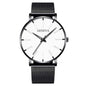 Cap Point Steel black white Geneva Men Elegant Watch