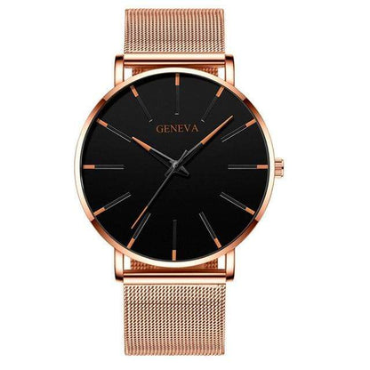 Cap Point Steel rosy orange Geneva Men Elegant Watch