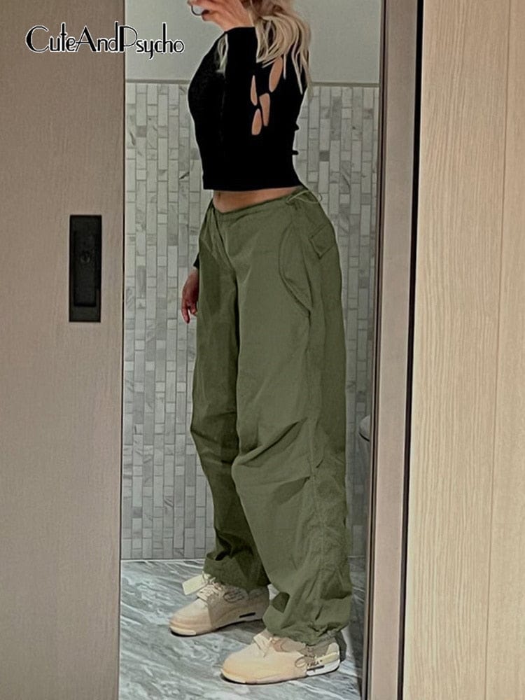 Cap Point Streetwear Joggers Loose Wide Leg Punk Sweatpants