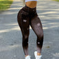 Cap Point style2- black / S / China High Waist Seamless Denim Sports Leggings