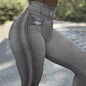 Cap Point style3-gray / S / China High Waist Seamless Denim Sports Leggings