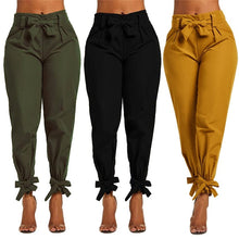 Load image into Gallery viewer, Cap Point Summer Bow Sashes High Waist Pencil Pants
