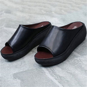 Cap Point Summer Flat High Heel Open Toe Platform Sandals