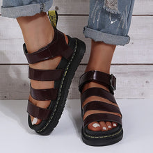 Load image into Gallery viewer, Cap Point Summer Martens Flat Platform Open Toe Thick Bottom Wedges Shoes
