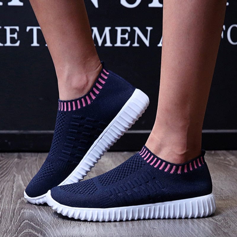 Cap Point Summer Slip on Soft Bottom Running Breathable Mesh Flat Sneakers
