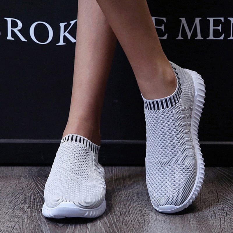 Cap Point Summer Slip on Soft Bottom Running Breathable Mesh Flat Sneakers