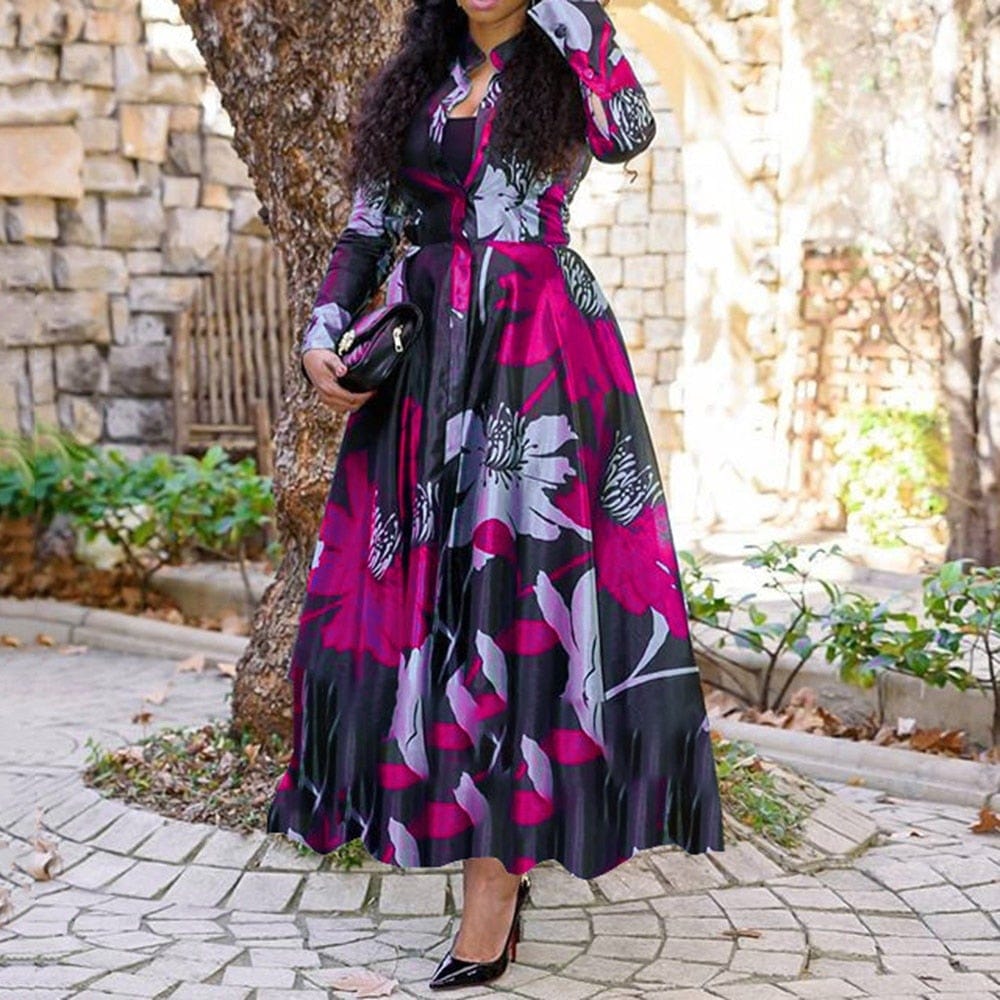 Cap Point Thembekile Elegant African Print Maxi Dress