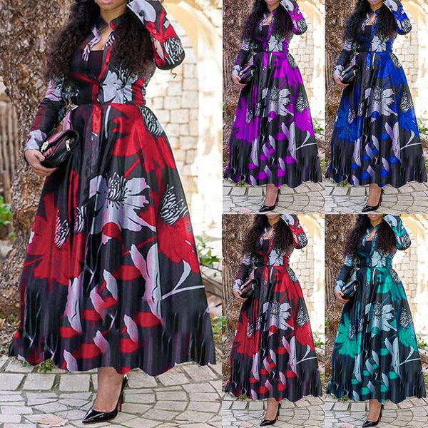 Cap Point Thembekile Elegant African Print Maxi Dress