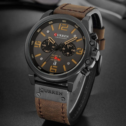 Cap Point Top Brand Luxury Waterproof Sport Wrist Watch Chronograph Mens Watch