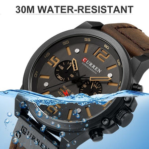 Cap Point Top Brand Luxury Waterproof Sport Wrist Watch Chronograph Mens Watch