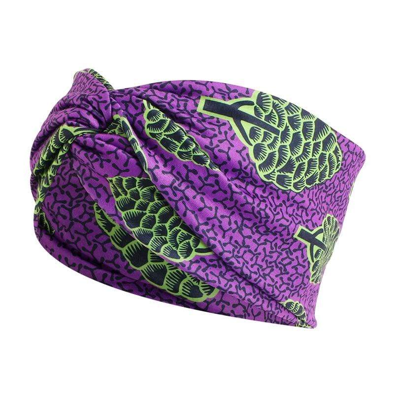 Cap Point Tree purple African Print Stretch Bandana