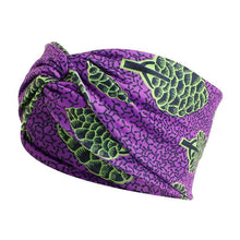 Load image into Gallery viewer, Cap Point Tree purple African Print Stretch Bandana
