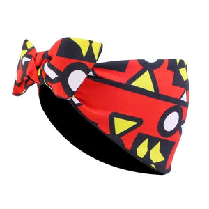 Cap Point Triangle red African Print Stretch Bandana