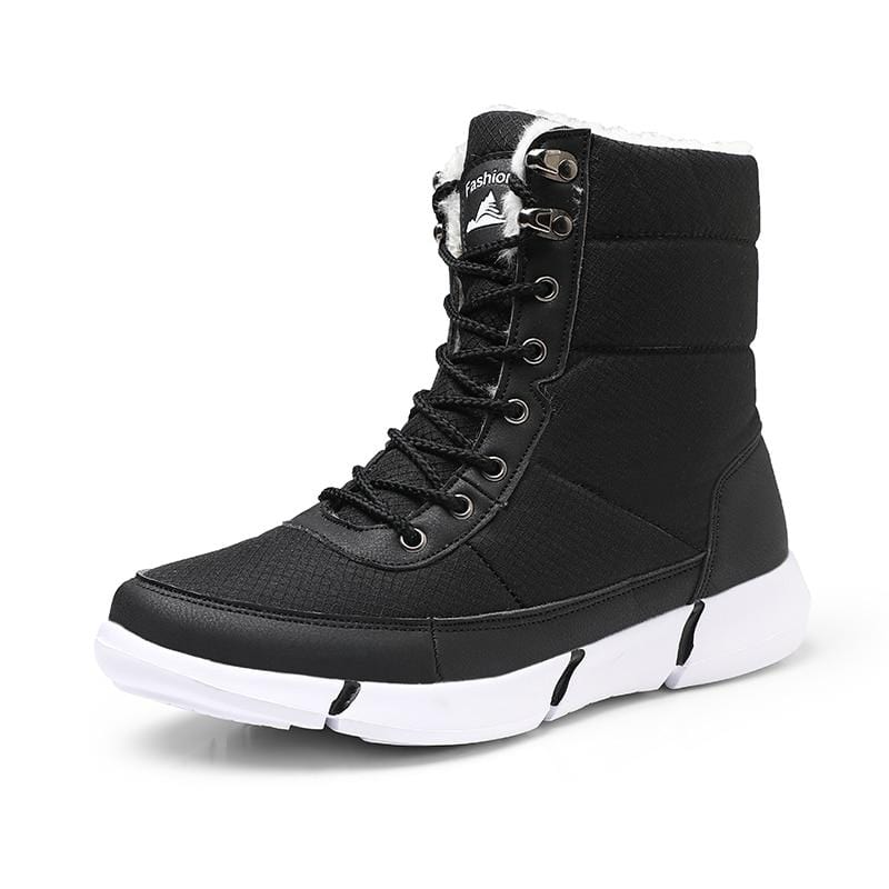 Cap Point Unisex Casual Waterproof Snow Boots With Fur Plush
