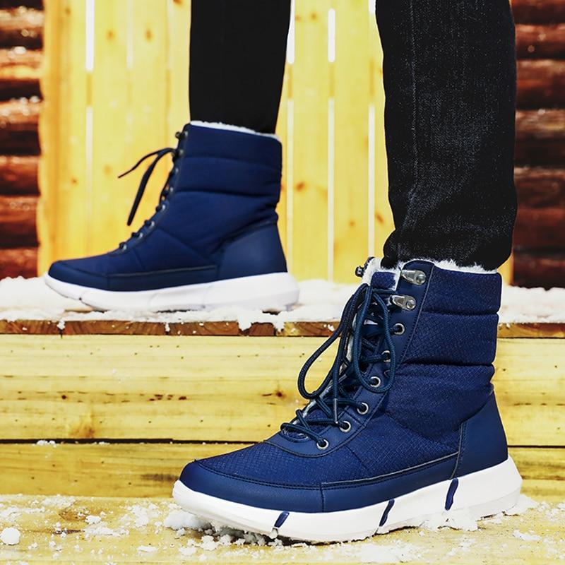 Cap Point Unisex Casual Waterproof Snow Boots With Fur Plush
