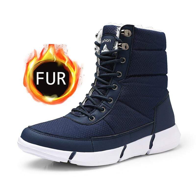 Cap Point Unisex Casual Waterproof Snow Boots With Fur Plush