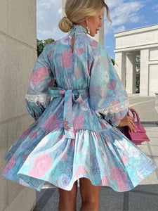 Cap Point Urmilla Elegant High Waist Pleated Mini Dress