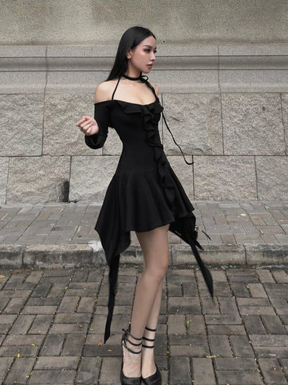 Cap Point Valeria Pure Desire Asymmetrical Design Halterneck Dress