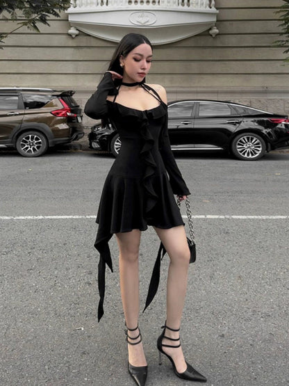 Cap Point Valeria Pure Desire Asymmetrical Design Halterneck Dress