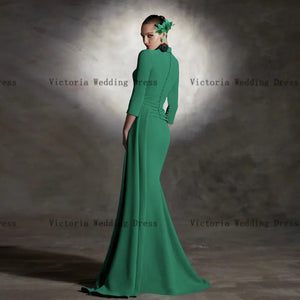 Cap Point Victoria Elegant V Neck 3/4 Sleeves Pleat Floor-Length Wedding Dress