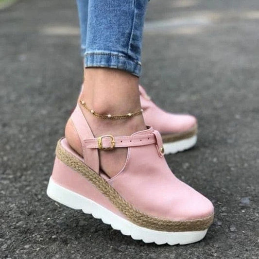 Cap Point Vintage Flat Platform Fashion Comfortable Sandals