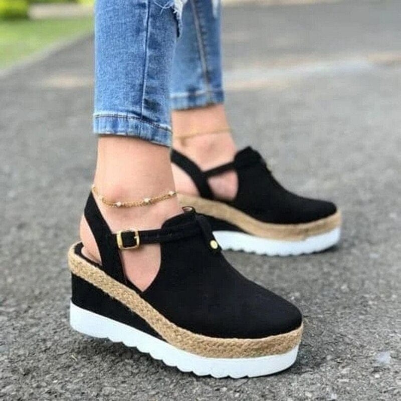 Cap Point Vintage Flat Platform Fashion Comfortable Sandals