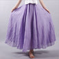 Cap Point Violet / M Bohemian Beach Empire A-line Pleated Maxi Skirt