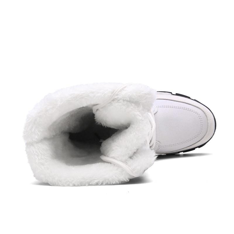 Cap Point Waterproof ankle boots with thick fur for women