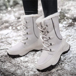 Cap Point Waterproof ankle boots with thick fur for women