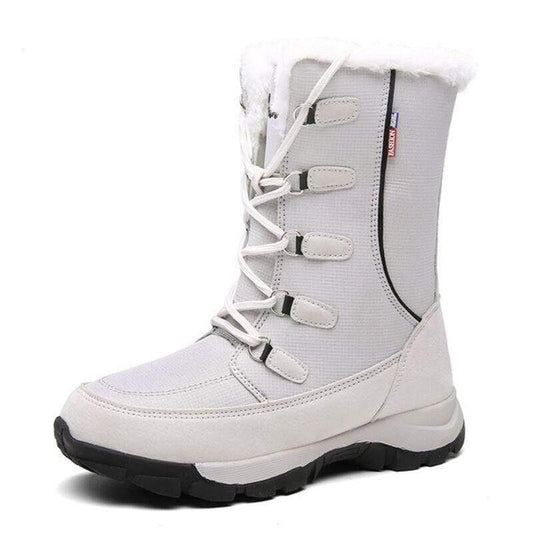 Cap Point Waterproof ankle boots with thick fur for women