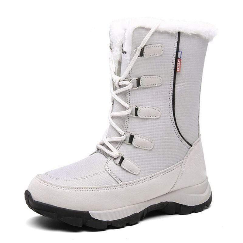 Cap Point Waterproof ankle boots with thick fur for women