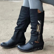 Load image into Gallery viewer, Cap Point Western Side Zipper Knee High Winter Boots
