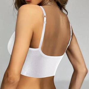 Cap Point White 1 / One Size Off Shoulder Strappy Mesh Summer Crop Top