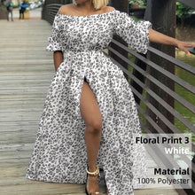 Load image into Gallery viewer, Cap Point White 3 / S Carla Sexy Off Shoulder High Split Maxi Dress

