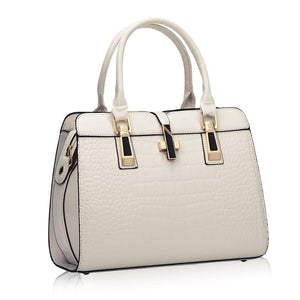 Cap Point White / 33cm X 24cm X 14cm Patent Luxury Brand PU Leather Crossbody Handbag