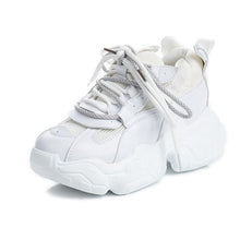 Load image into Gallery viewer, Cap Point white / 5 Mira Chunky Sneaker Height Increasing Breathable Mesh Platform Sneakers
