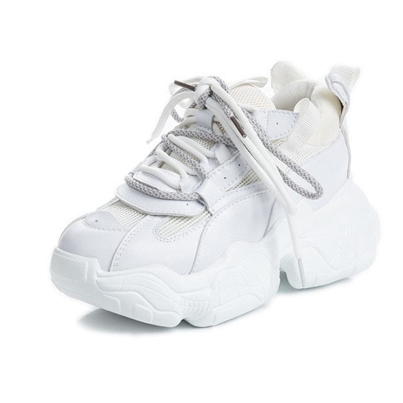 Cap Point white / 5 Mira Chunky Sneaker Height Increasing Breathable Mesh Platform Sneakers