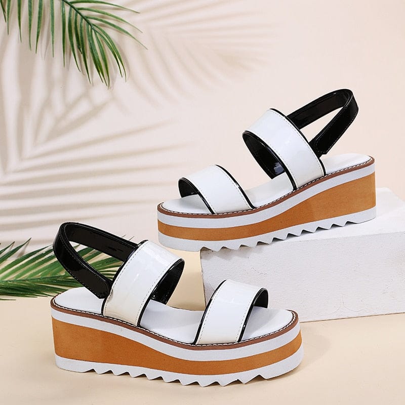 Cap Point white / 5 Miranda Platform Wedges Non-slip Ladies Sandals