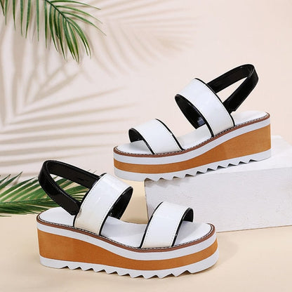 Cap Point white / 5 Miranda Platform Wedges Non-slip Ladies Sandals