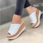 Cap Point white / 5 Summer Peep Toe Sandals Fashion Platform Slippers