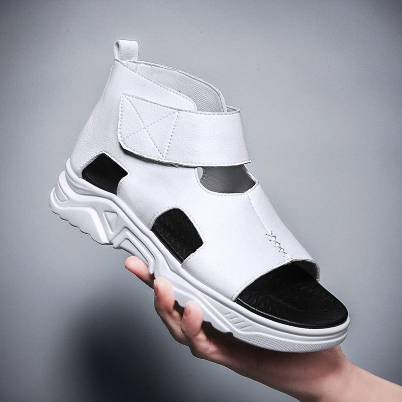 Cap Point white / 6.5 Mens Beach Lace-up Open Toe Shoes Highten Soft Sandals
