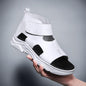 Cap Point white / 6.5 Mens Beach Lace-up Open Toe Shoes Highten Soft Sandals