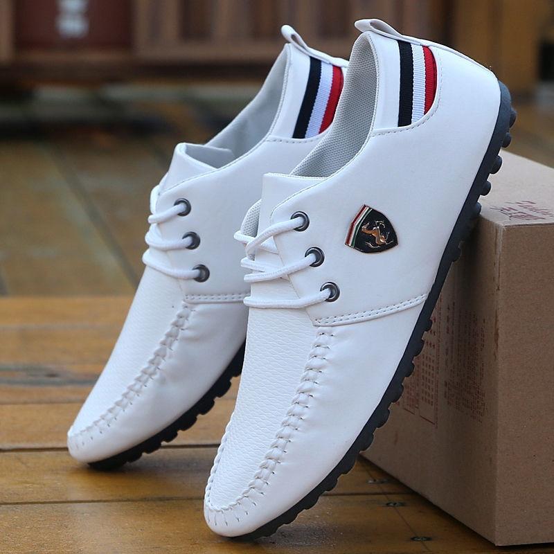 Cap Point White / 6 Martin Men Breathable British Sneakers