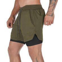 Load image into Gallery viewer, Cap Point White Black / M Men 2 in 1 Running Short

