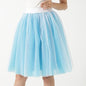 Cap Point white blue / One Size Party Train Puffy Tutu Tulle Wedding Bridal Bridesmaid Skirt