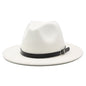 Cap Point White Classic British Fedora Men Women Woolen Winter Felt Jazz Hat