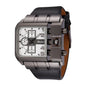 Cap Point white Gauthier Square Dial Wide Strap Wristwatch